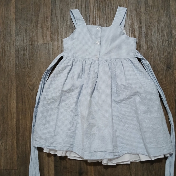 Laura Ashley London Girls Dress with Crochet Flowers. - Picture 2 of 9